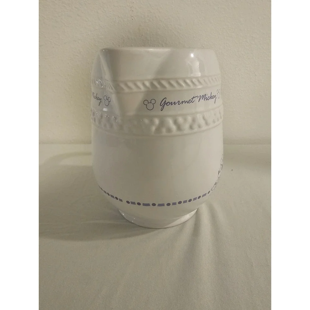 Disney Gourmet Mickey Ceramic Pitcher White Blue Chef Mickey Mouse 7 inch